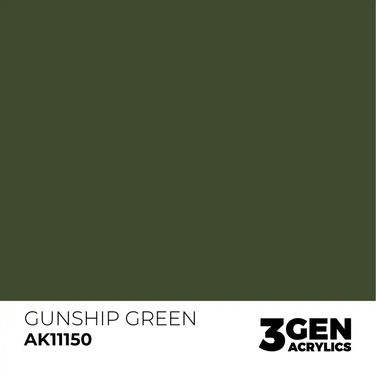 AK Interactive 11150, 17 ml. 3GEN Gunship Green maket boyası - Görsel 2