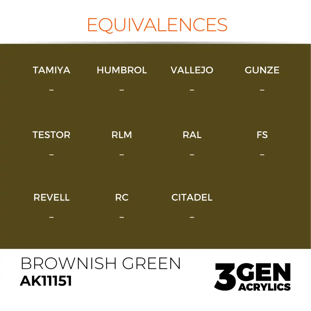 AK Interactive 11151, 17 ml. 3GEN Brownish Green maket boyası - Görsel 3
