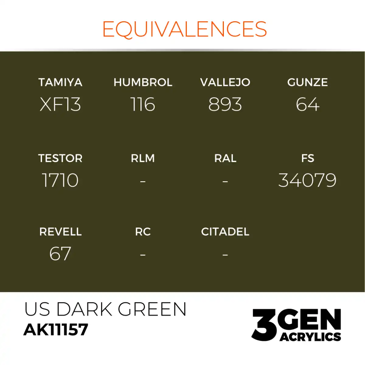AK Interactive 11157, 17 ml. 3GEN US Dark Green maket boyası - Görsel 3
