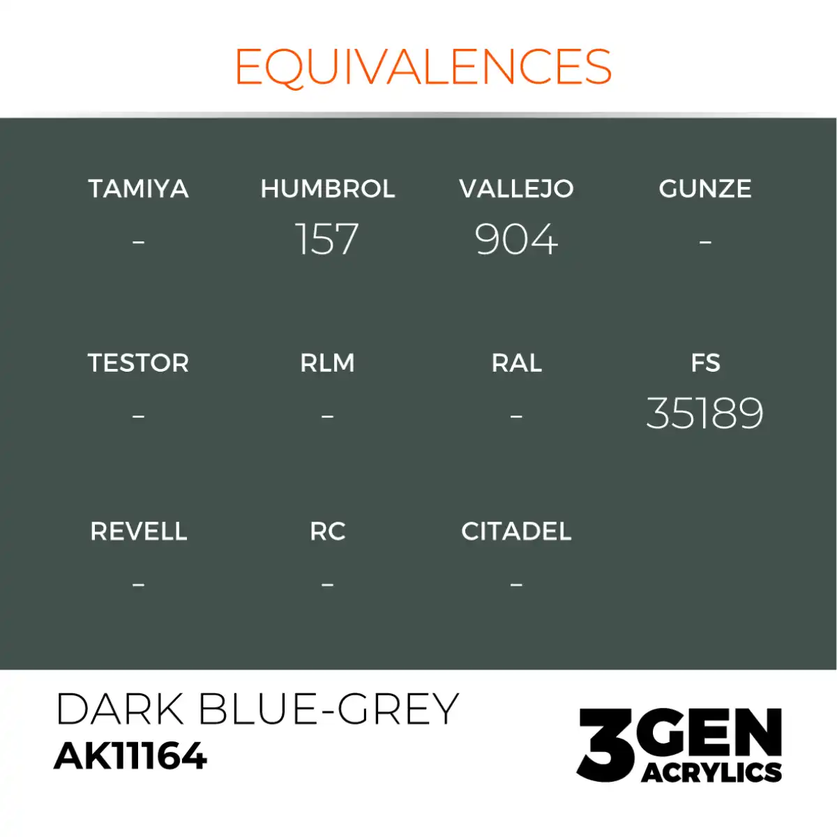 AK Interactive 11164, 17 ml. 3GEN Dark Blue-Grey maket boyası - Görsel 3