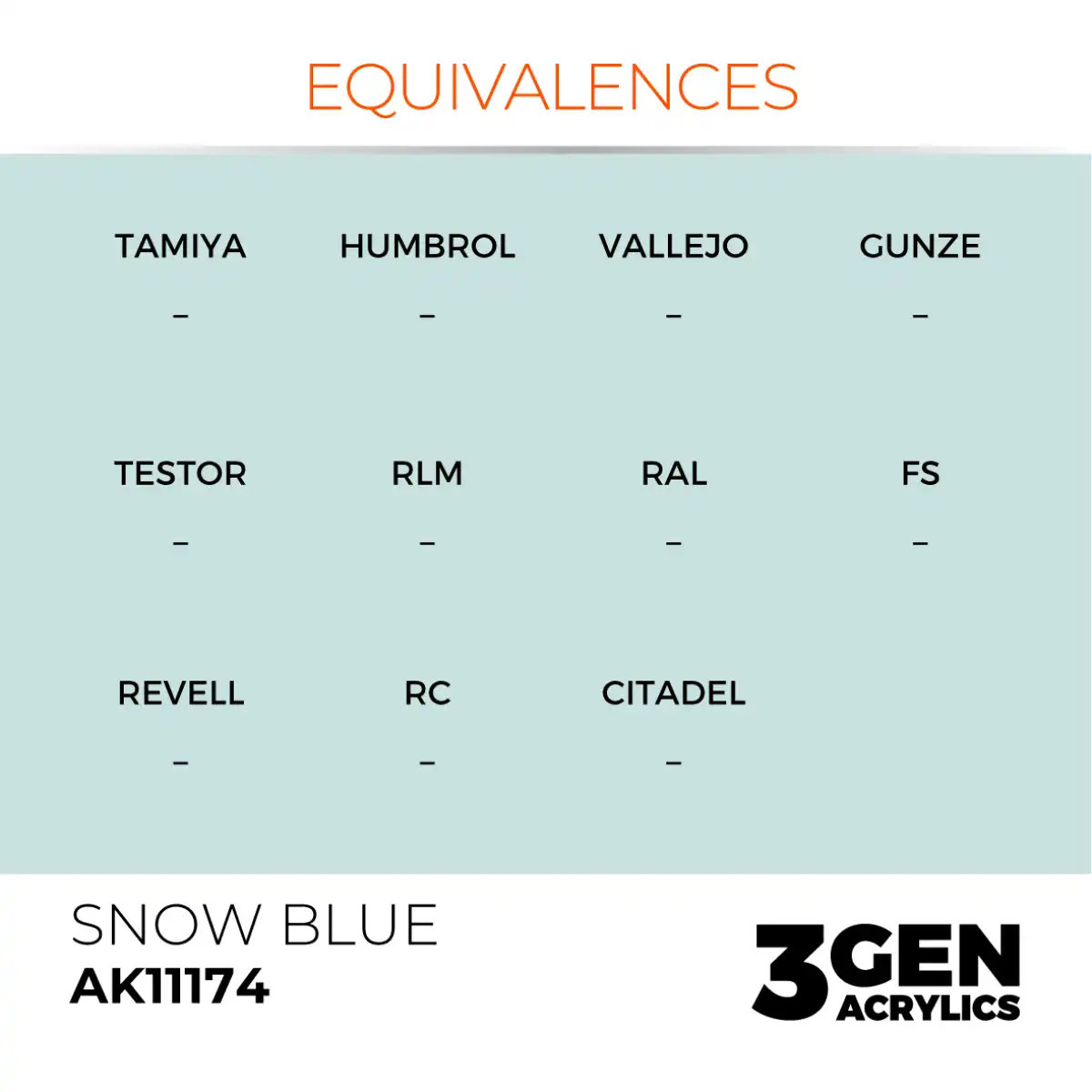 AK Interactive 11174, 17 ml. 3GEN Snow Blue maket boyası - Görsel 3