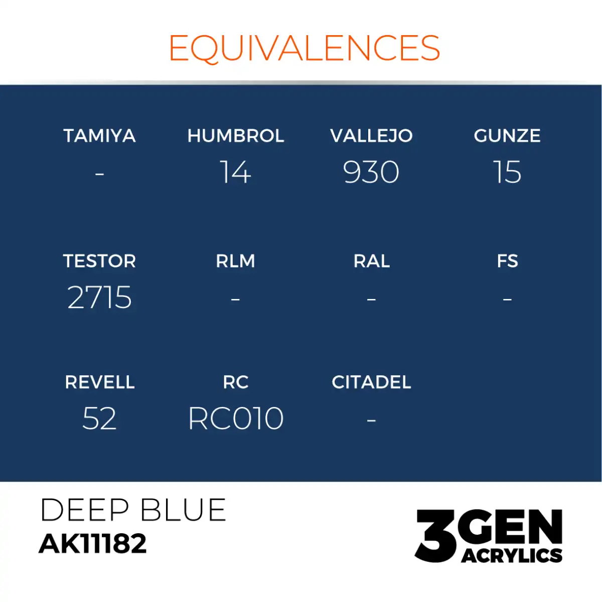 AK Interactive 11182, 17 ml. 3GEN Deep Blue maket boyası - Görsel 3