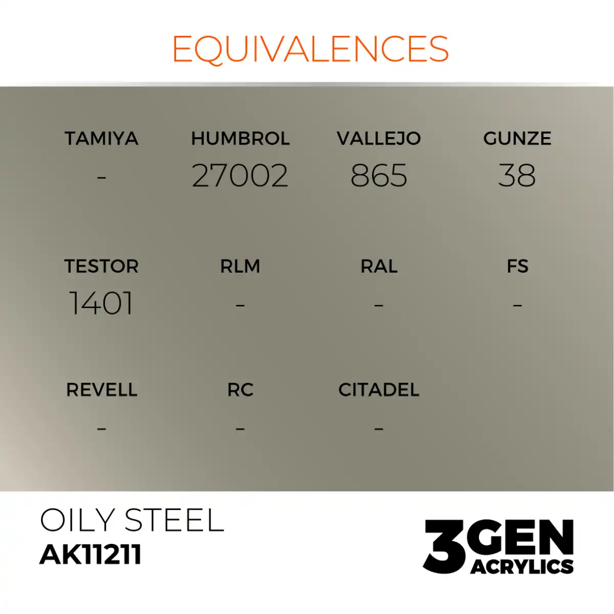 AK Interactive 11211, 17 ml. 3GEN Oily Steel maket boyası - Görsel 3