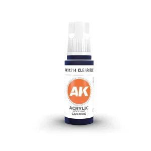 AK Interactive 11214, 17 ml. 3GEN Şeffaf Mavi maket boyası