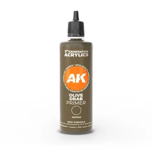 AK Interactive 11249, 100 ml. Zeytin Yeşili Astar maket boyası
