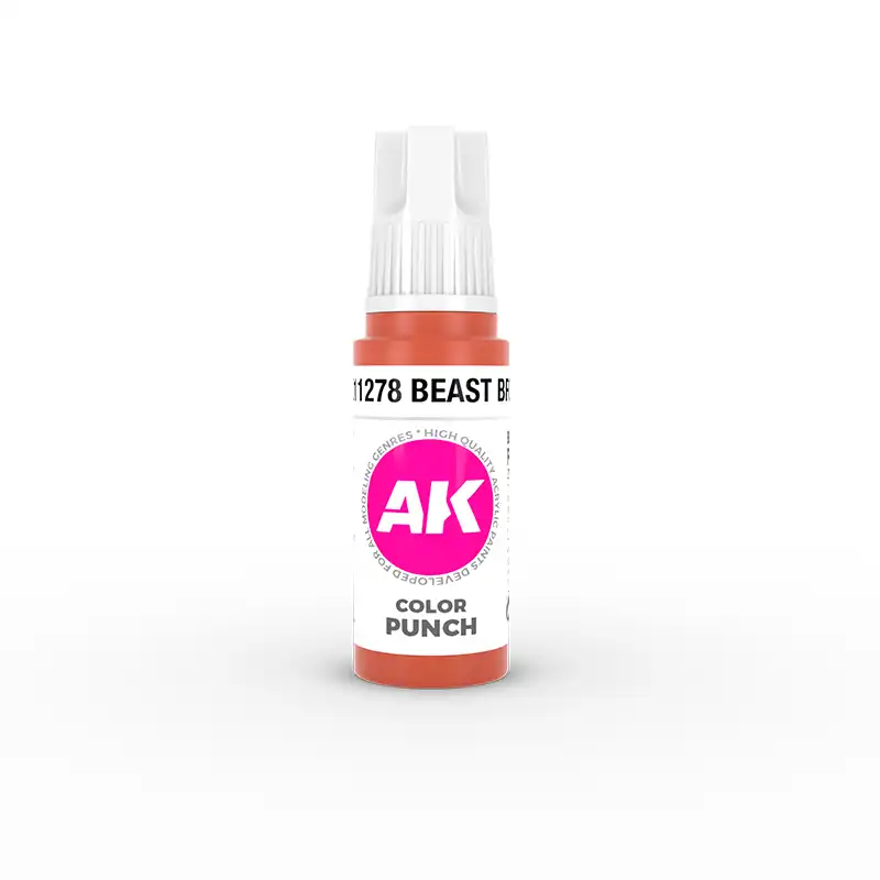 AK Interactive 11278, 17 ml. 3GEN Vahşi Kahve Ultra Pigmentli maket boyası