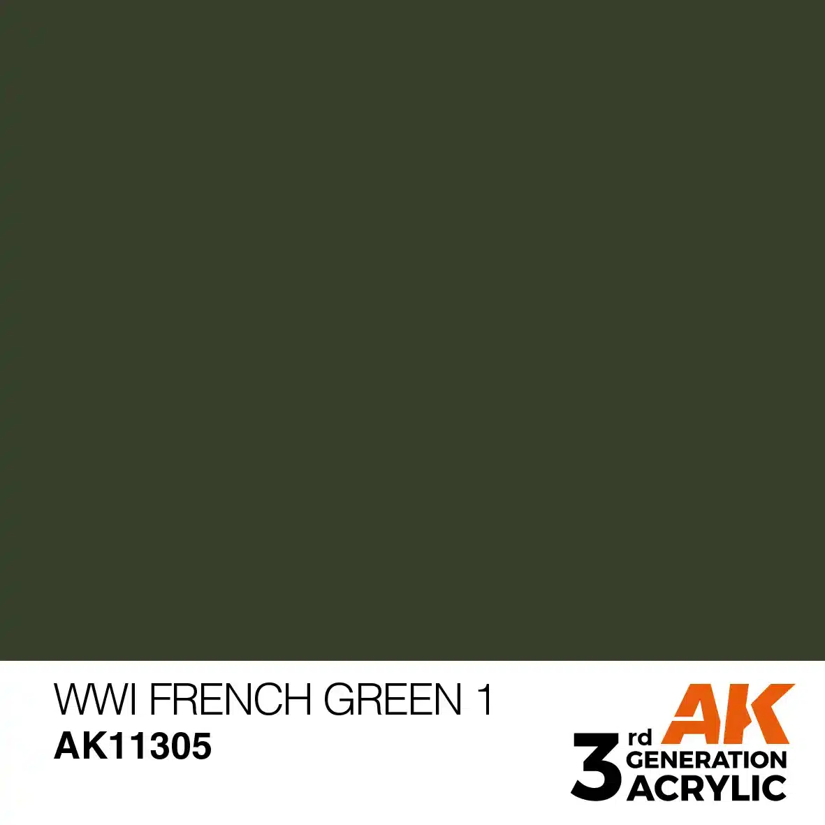 AK Interactive 11305, 17 ml. 3GEN WWI French Green 1 AFV maket boyası - Görsel 2