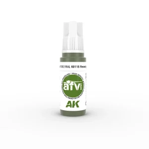 AK Interactive 11312, 17 ml. 3GEN RAL 6011B Resedagrün AFV maket boyası