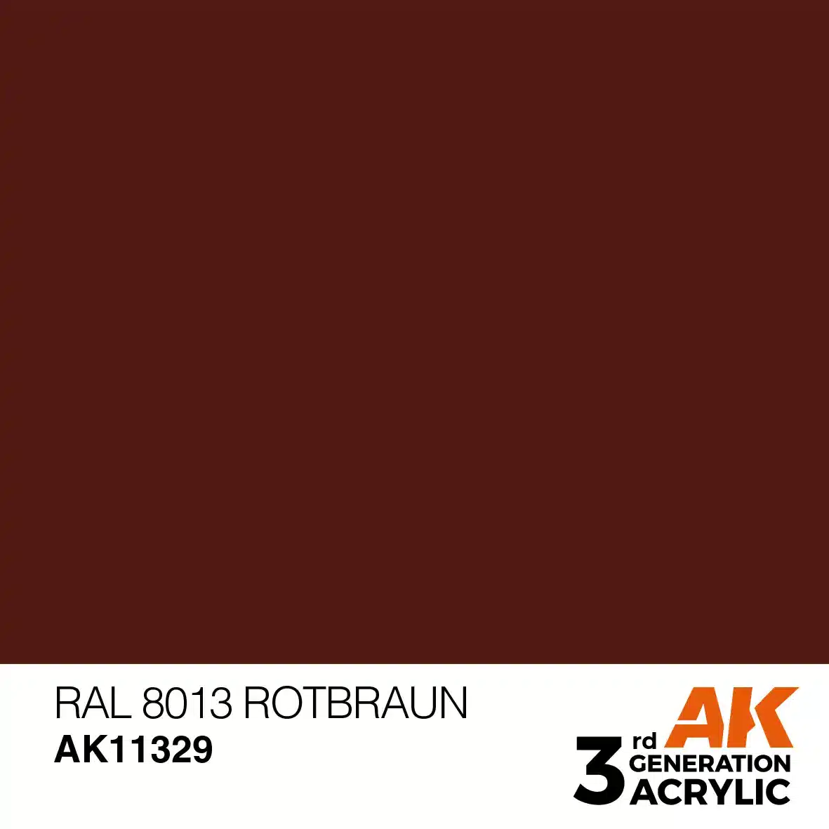 AK Interactive 11329, 17 ml. 3GEN RAL 8013 Rotbraun AFV maket boyası - Görsel 2