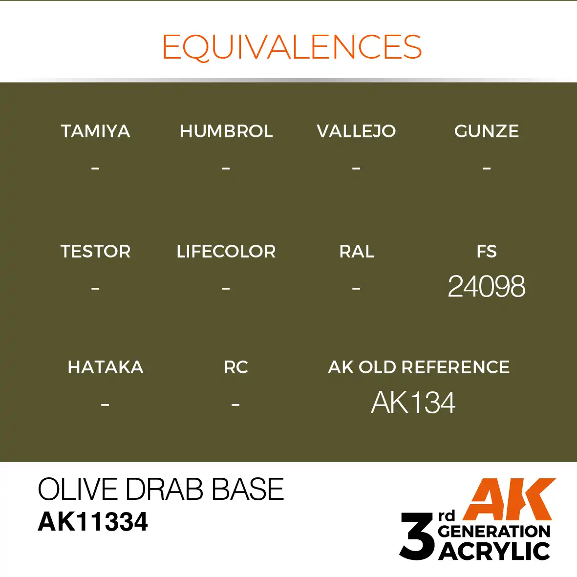 AK Interactive 11334, 17 ml. 3GEN Olive Drab Base AFV maket boyası - Görsel 3