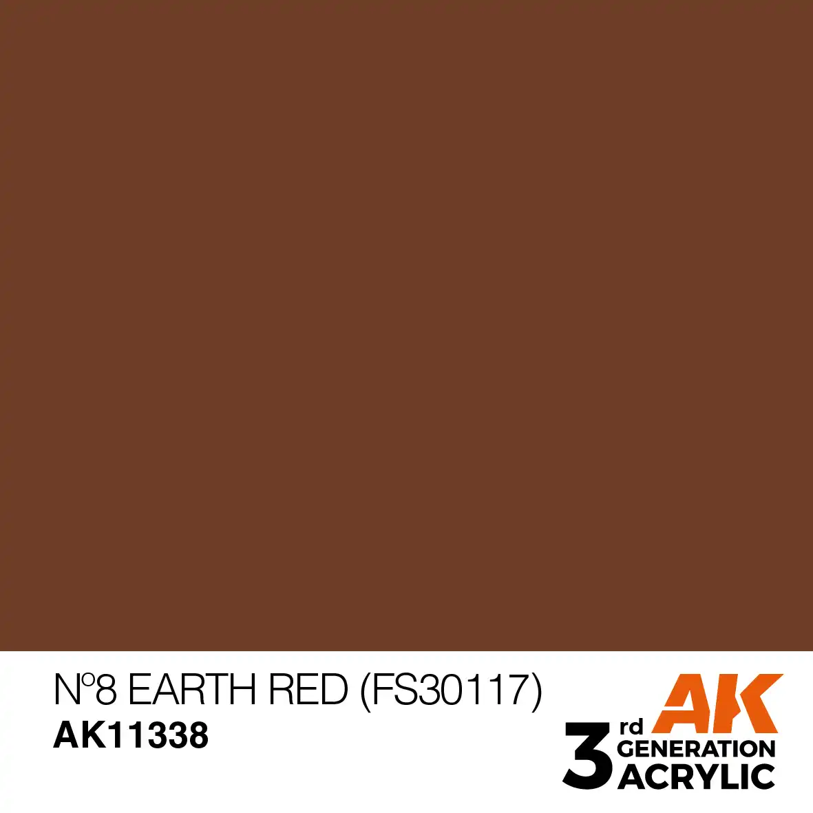 AK Interactive 11338, 17 ml. 3GEN Nº8 Earth Red (FS30117) AFV maket boyası - Görsel 2