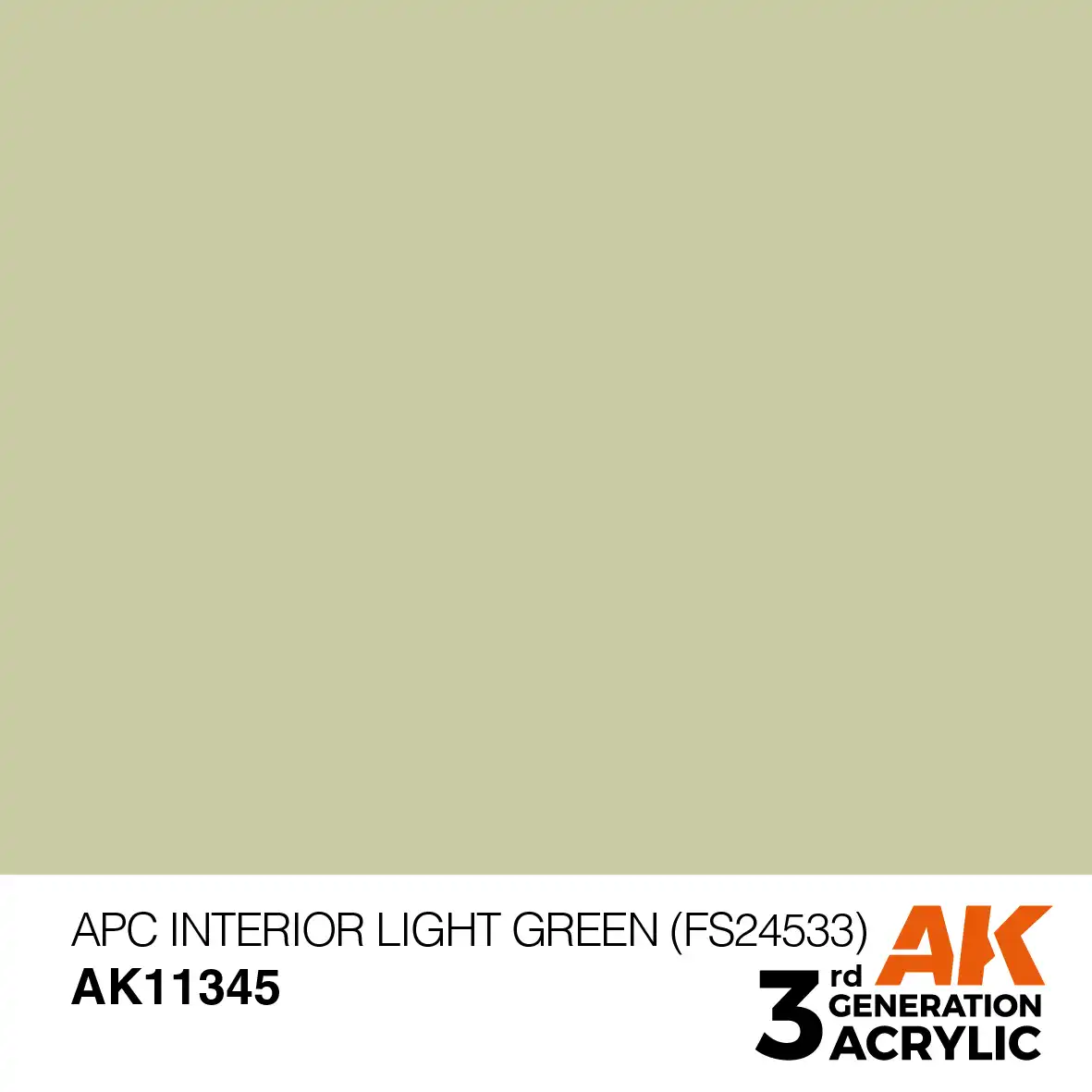 AK Interactive 11345, 17 ml. 3GEN APC Interior Light Green (FS24533) AFV maket boyası - Görsel 2