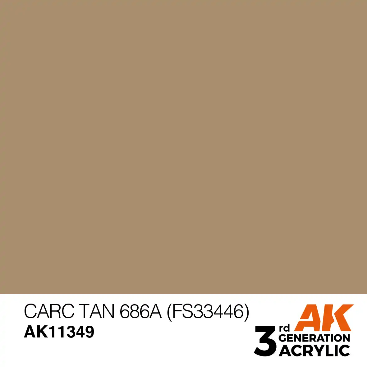 AK Interactive 11349, 17 ml. 3GEN CARC Tan 686A (FS33446) AFV maket boyası - Görsel 2