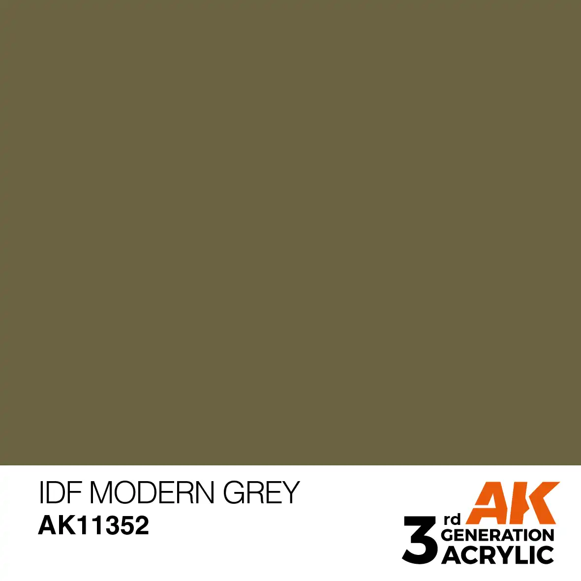 AK Interactive 11352, 17 ml. 3GEN IDF Modern Grey AFV maket boyası - Görsel 2