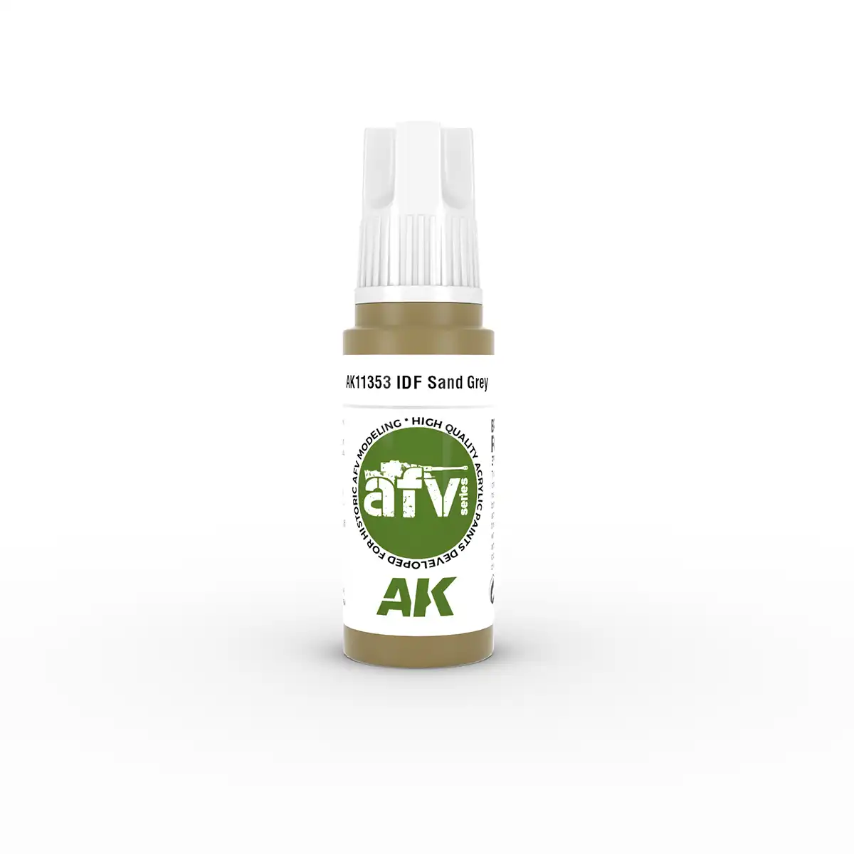 AK Interactive 11353, 17 ml. 3GEN IDF Sand Grey 1970s-1980s AFV maket boyası