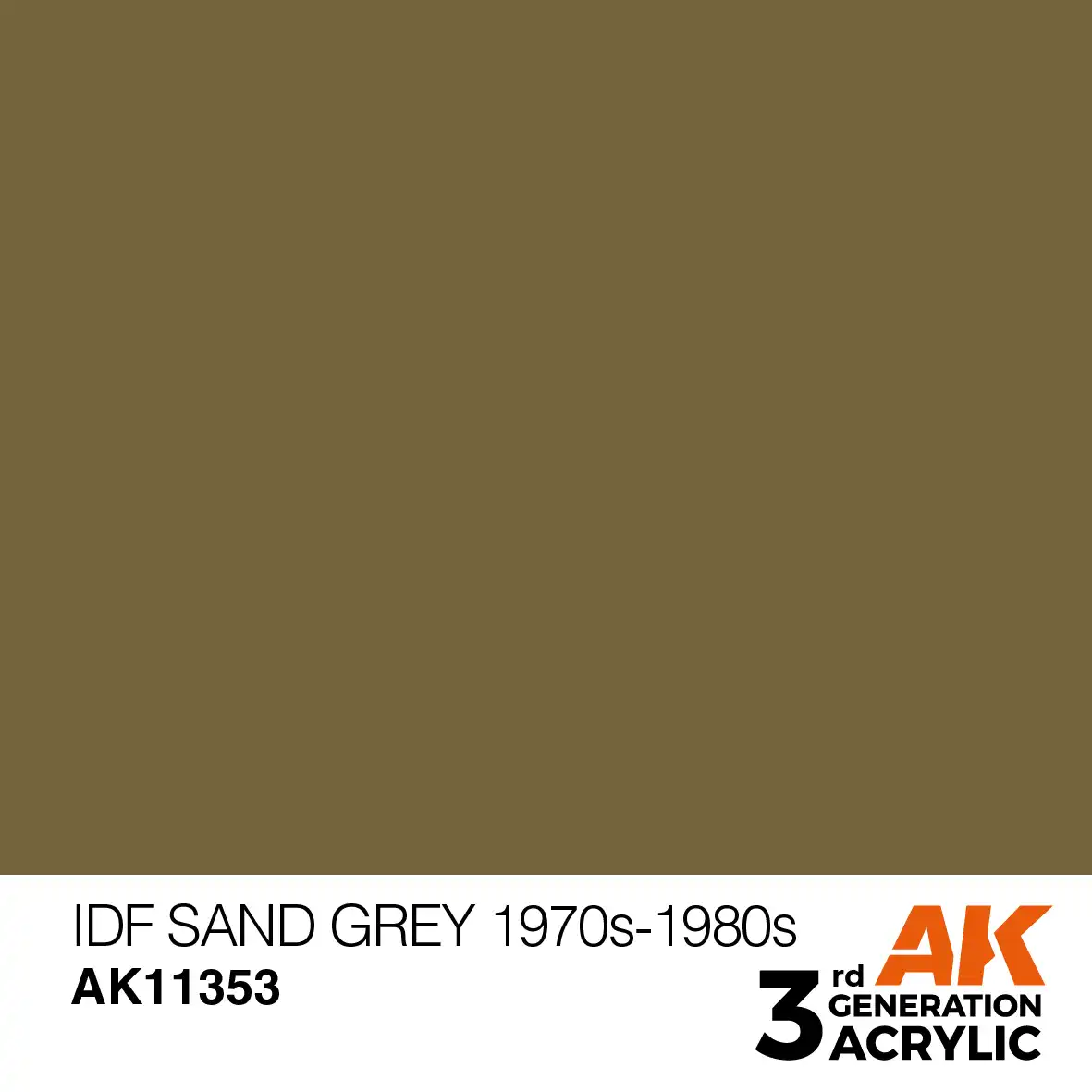 AK Interactive 11353, 17 ml. 3GEN IDF Sand Grey 1970s-1980s AFV maket boyası - Görsel 2