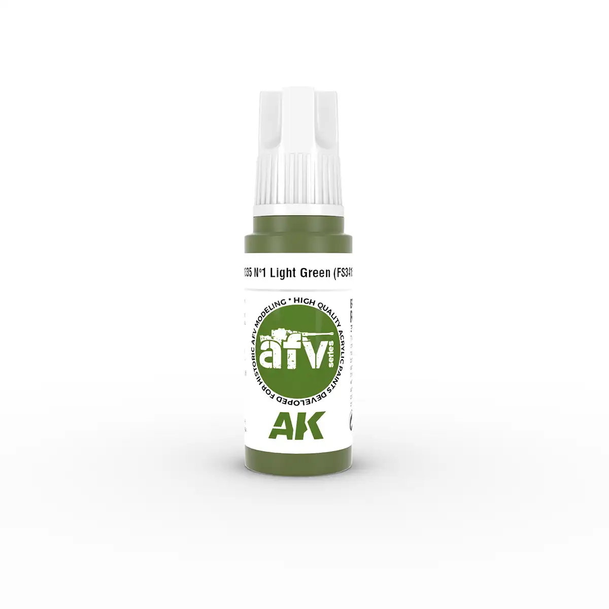 AK Interactive 11355, 17 ml. 3GEN IDF Green AFV maket boyası