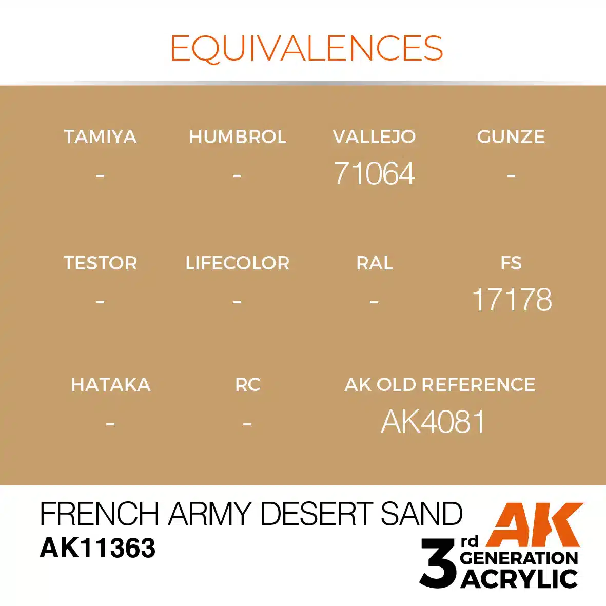 AK Interactive 11363, 17 ml. 3GEN French Army Desert Sand AFV maket boyası - Görsel 3