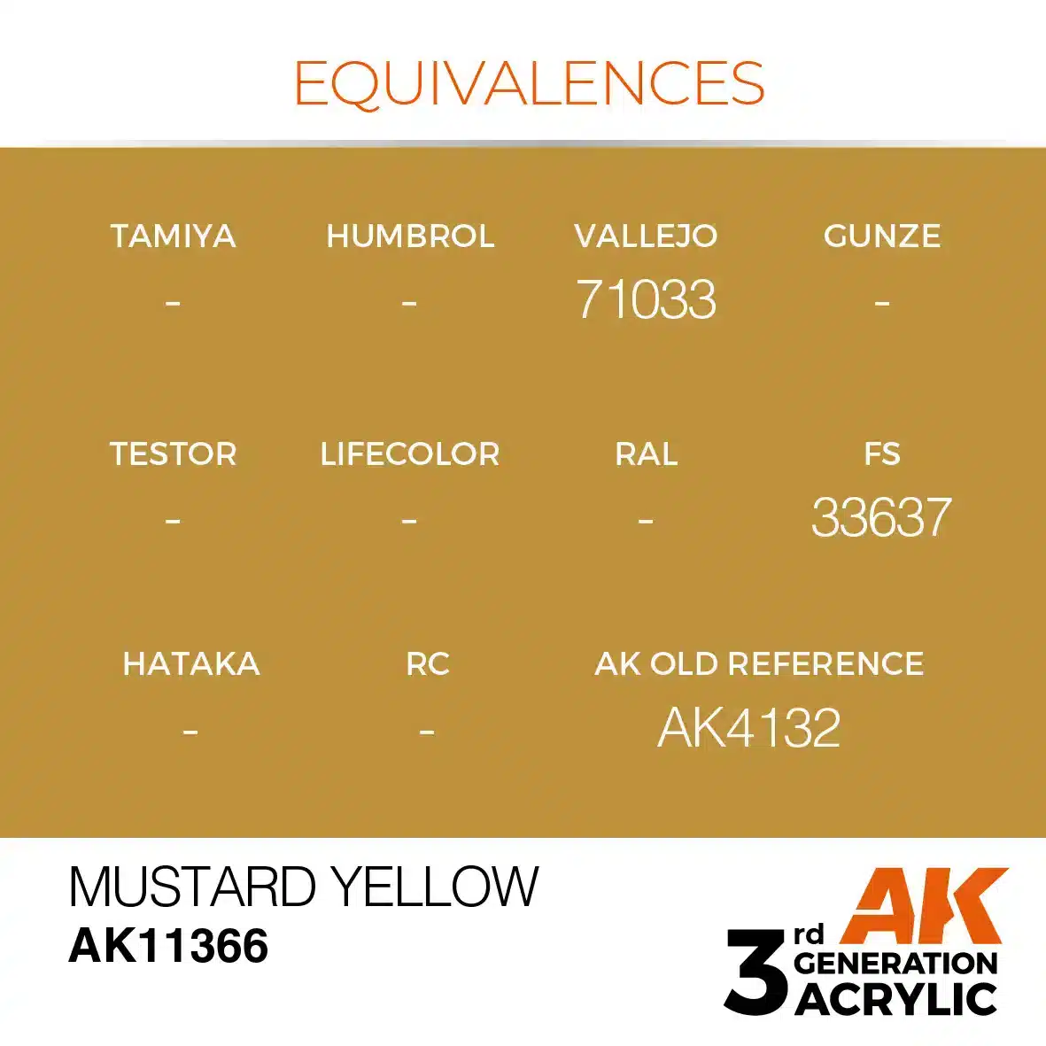 AK Interactive 11366, 17 ml. 3GEN Mustard Yellow AFV maket boyası - Görsel 3