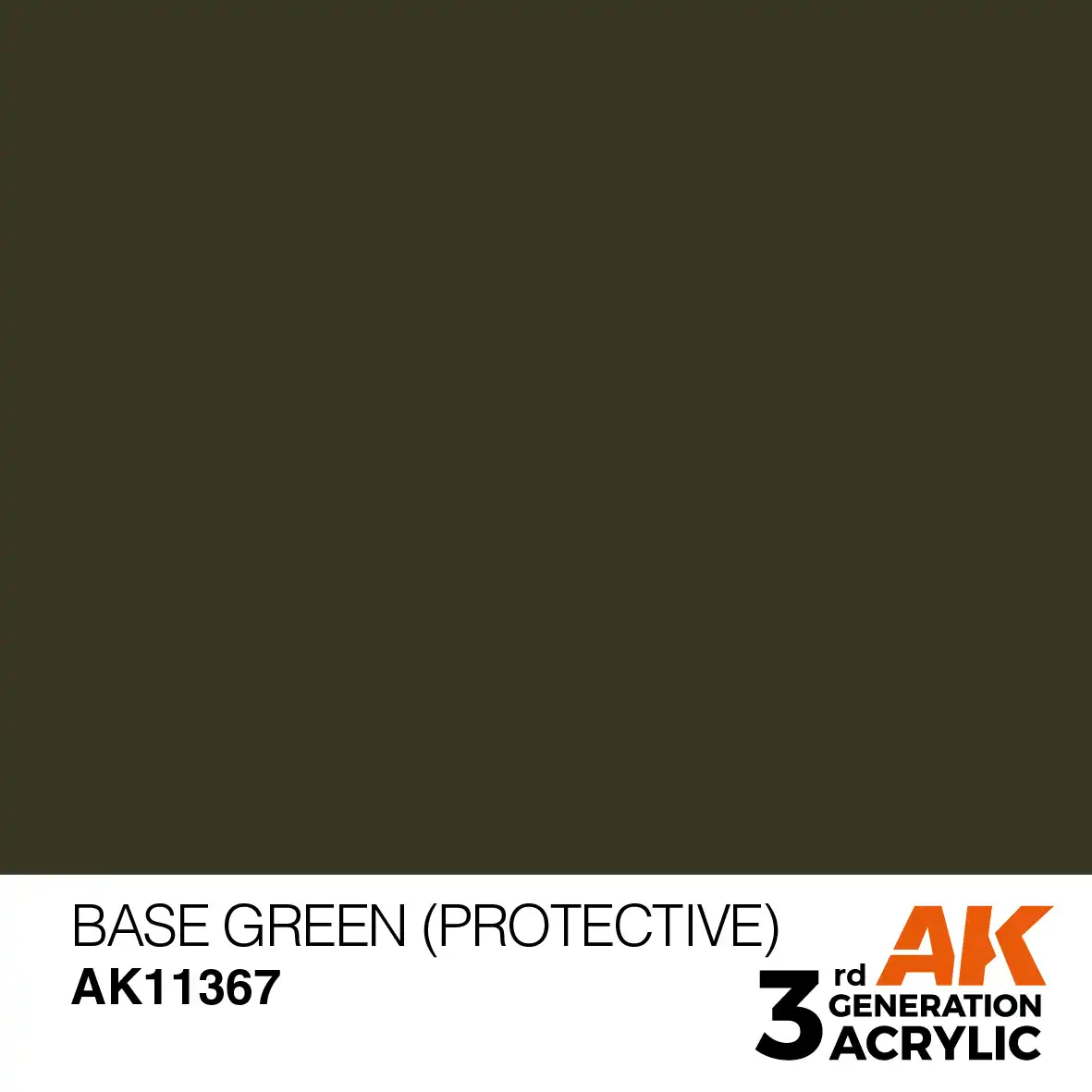 AK Interactive 11367, 17 ml. 3GEN Base Green (Protective) AFV maket boyası - Görsel 2