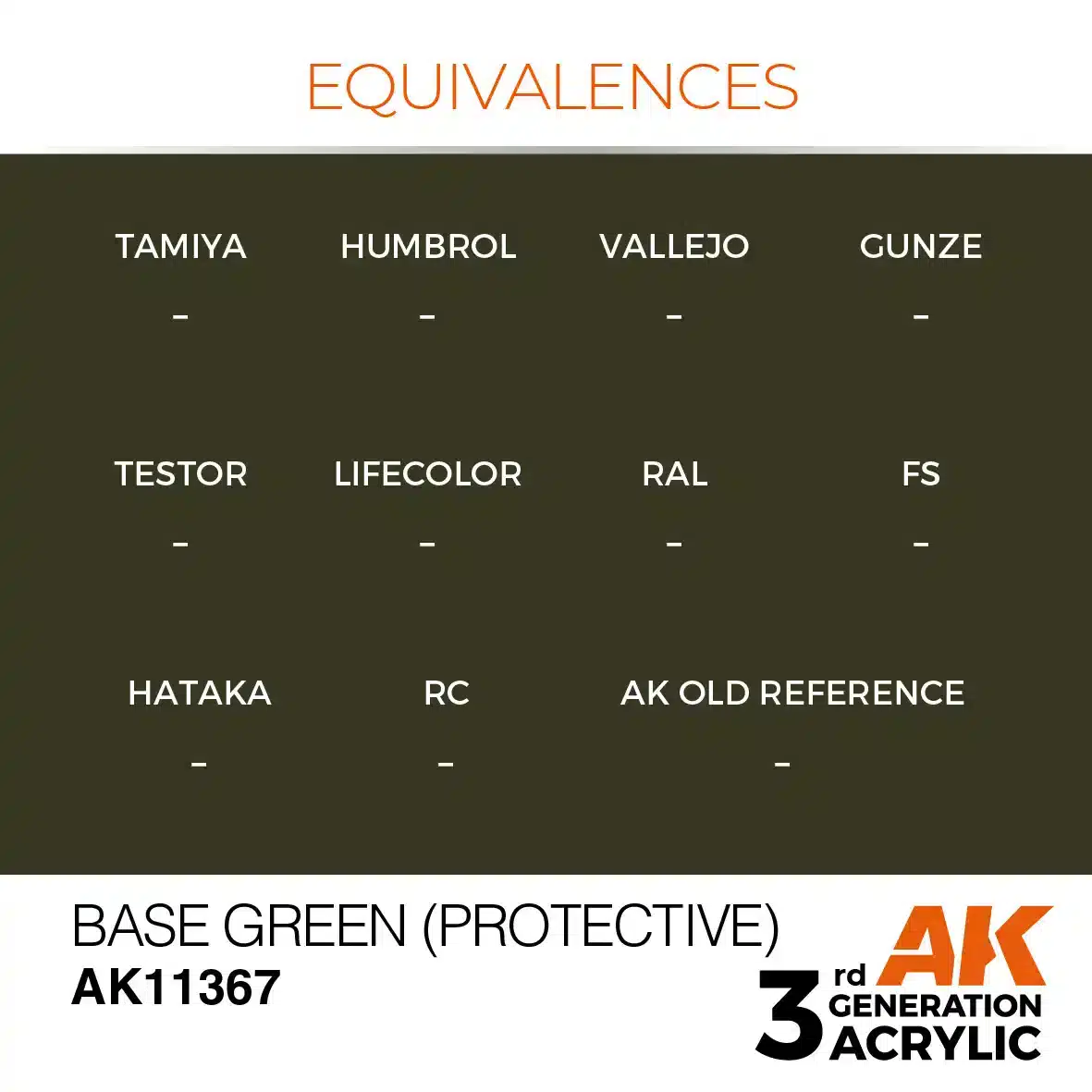 AK Interactive 11367, 17 ml. 3GEN Base Green (Protective) AFV maket boyası - Görsel 3
