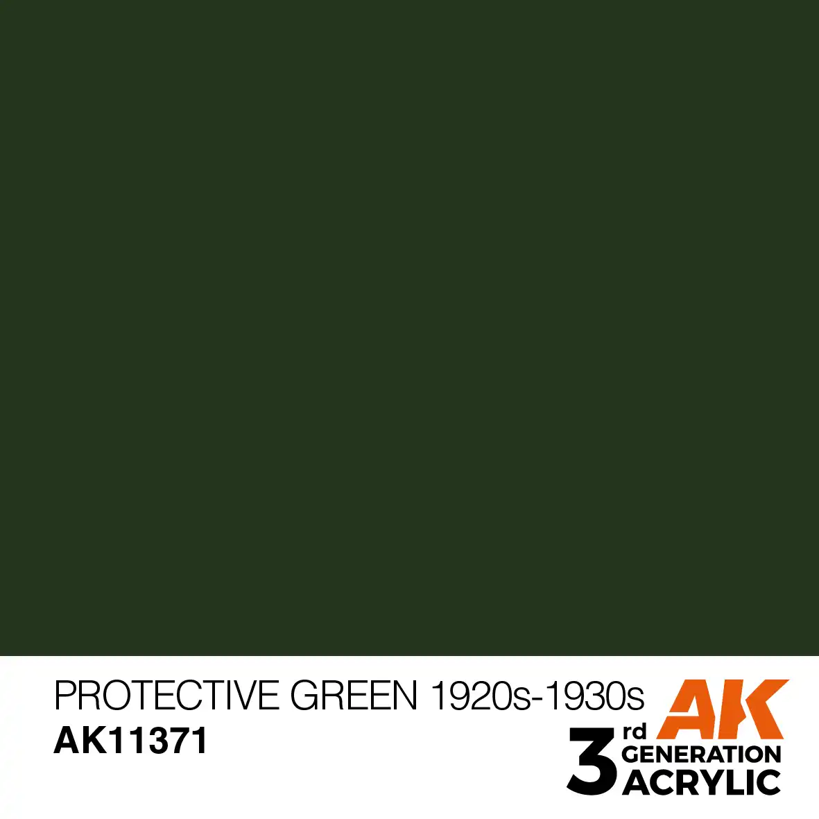 AK Interactive 11371, 17 ml. 3GEN Protective Green 1920s-1930s AFV maket boyası - Görsel 2