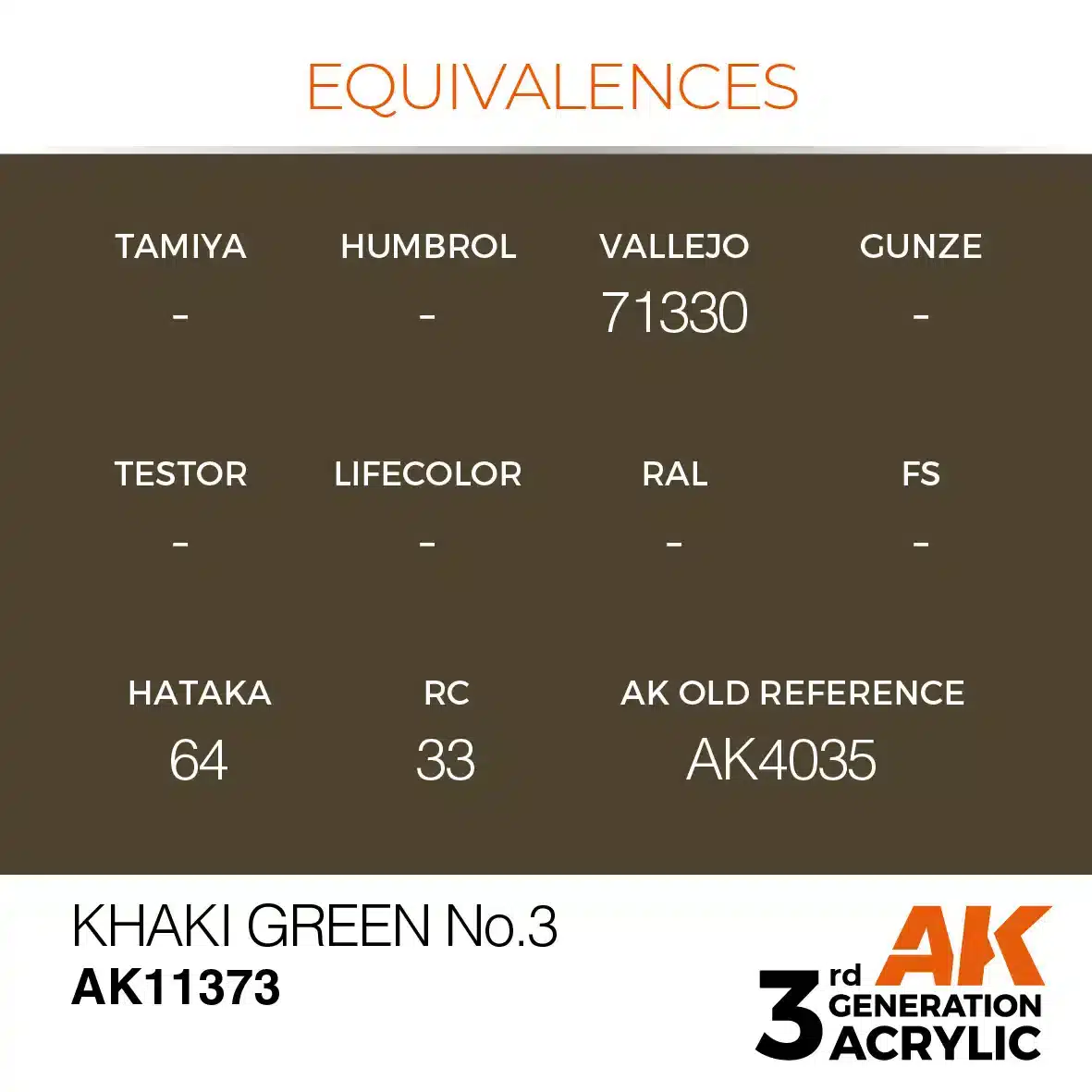 AK Interactive 11373, 17 ml. 3GEN Khaki green Nº3 AFV maket boyası - Görsel 3