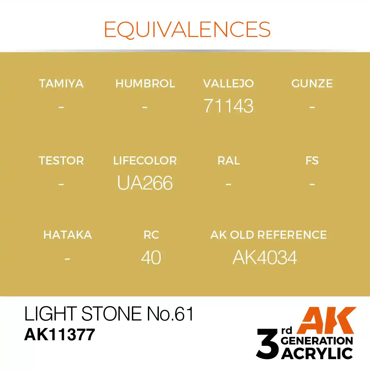 AK Interactive 11377, 17 ml. 3GEN Light Stone No.61 AFV maket boyası - Görsel 3
