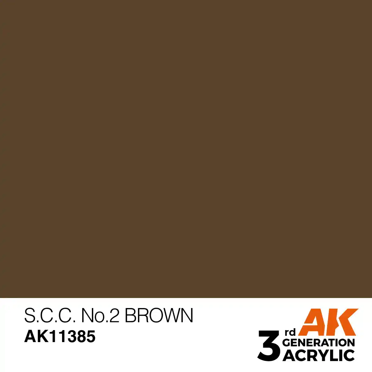 AK Interactive 11385, 17 ml. 3GEN S.C.C. No.2 Brown AFV maket boyası - Görsel 2