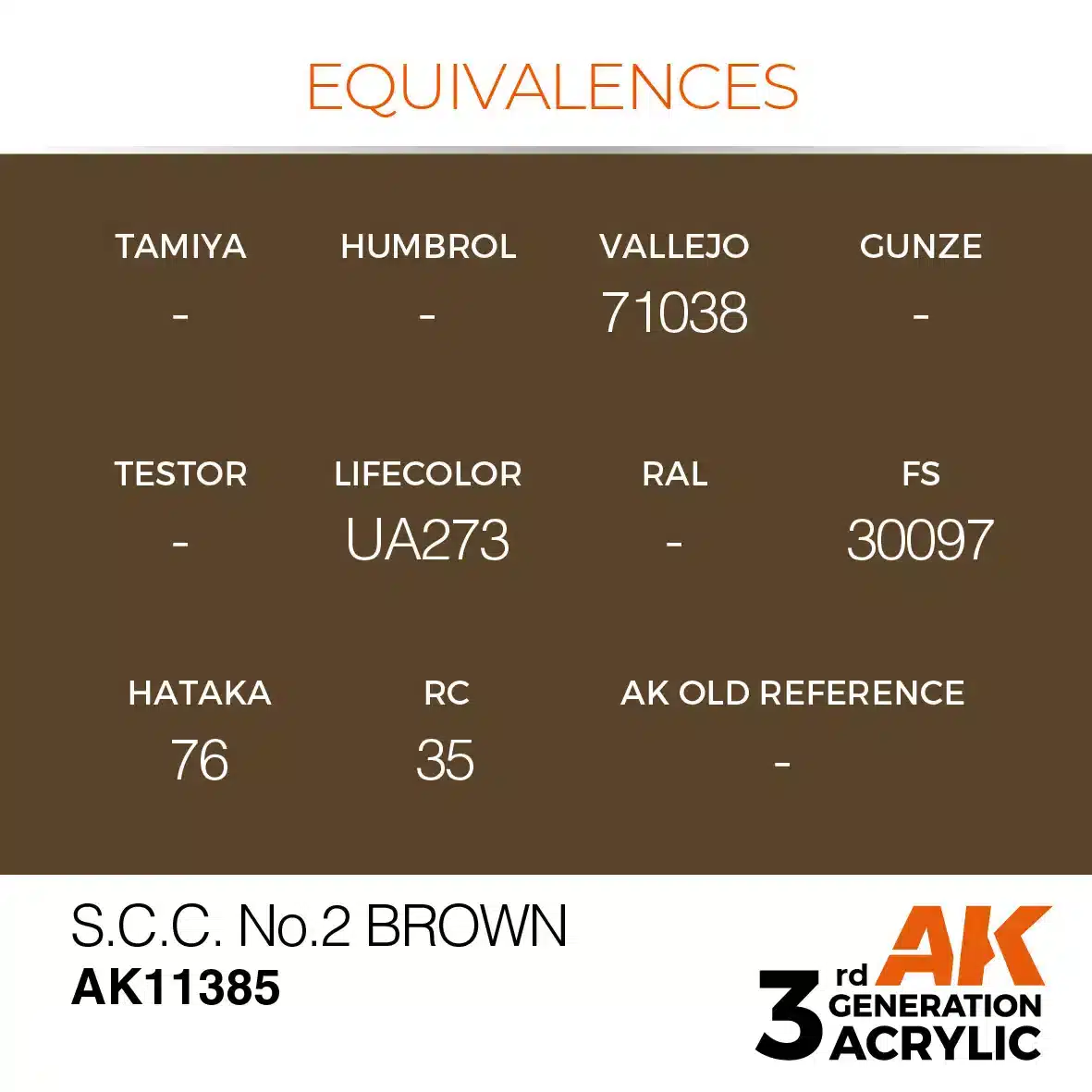 AK Interactive 11385, 17 ml. 3GEN S.C.C. No.2 Brown AFV maket boyası - Görsel 3