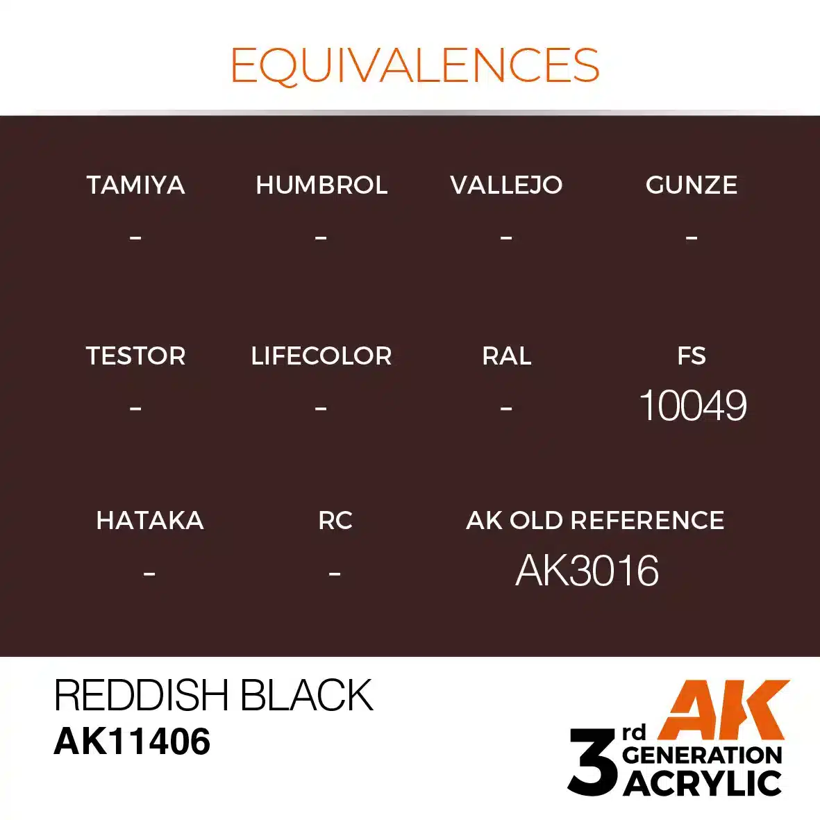 AK Interactive 11406, 17 ml. 3GEN Reddish Black Figür boyası - Görsel 3
