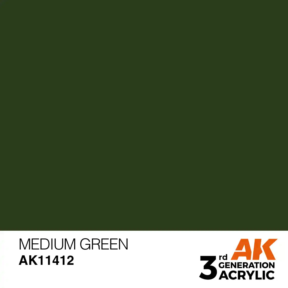AK Interactive 11412, 17 ml. 3GEN Medium Green Figür boyası - Görsel 2