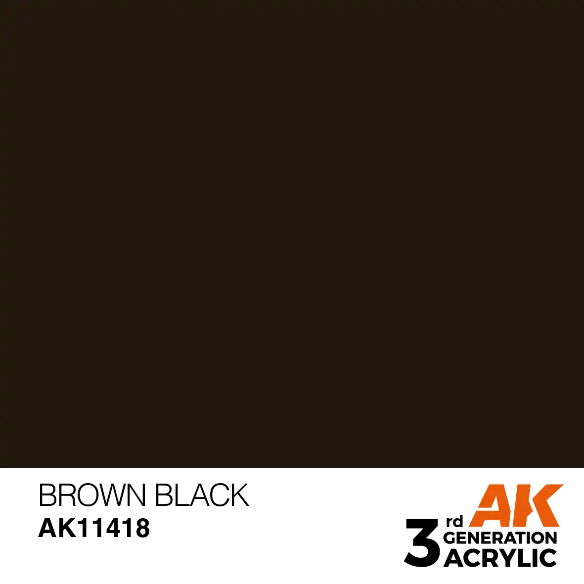 AK Interactive 11418, 17 ml. 3GEN Brown Black Figür boyası - Görsel 2