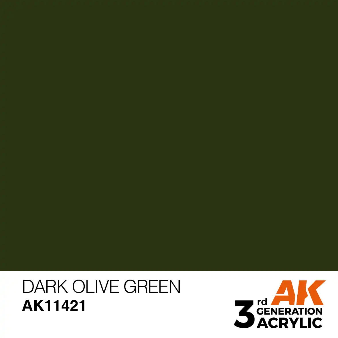 AK Interactive 11421, 17 ml. 3GEN Dark Olive Green Figür boyası - Görsel 2