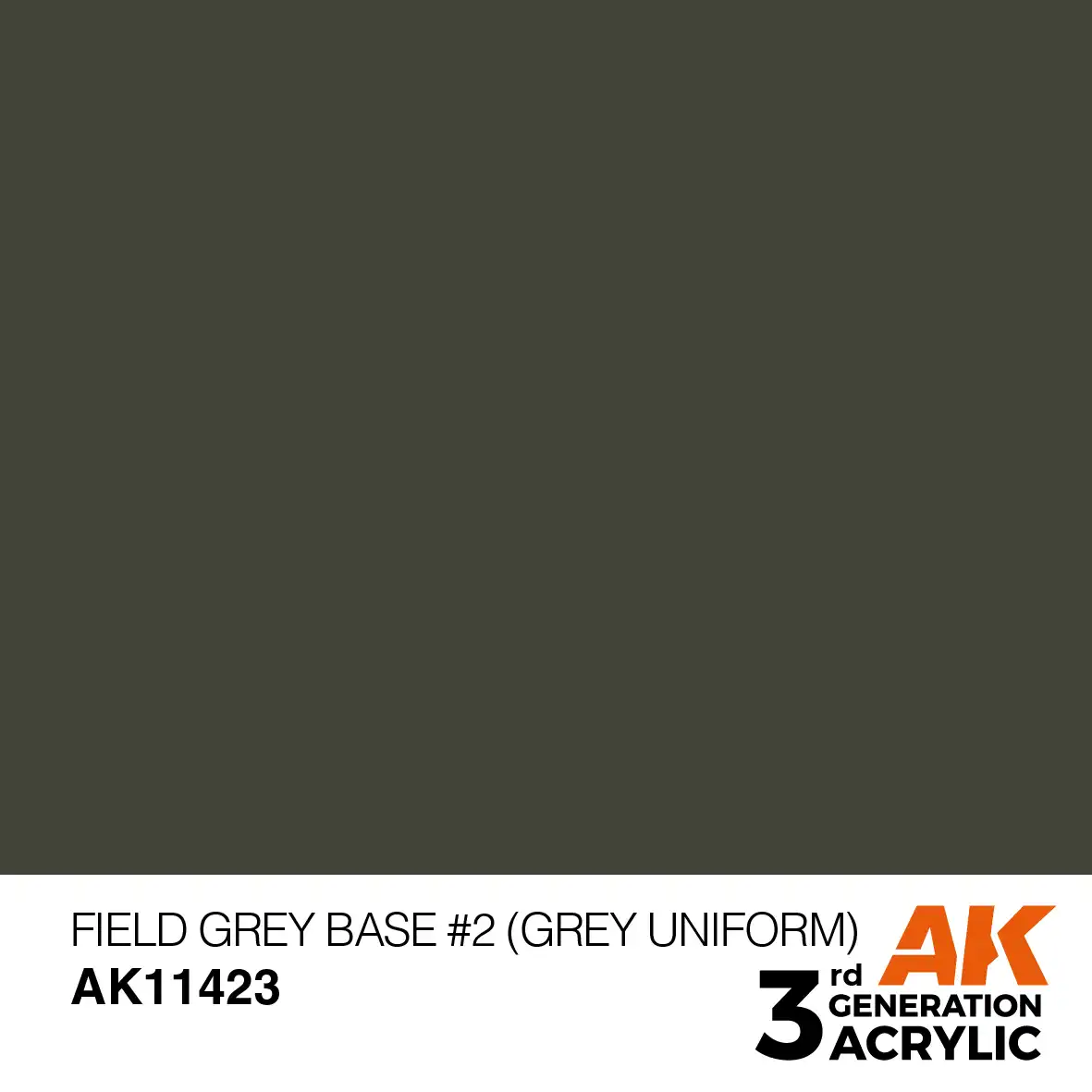 AK Interactive 11423, 17 ml. 3GEN Field Grey Base #2 (Grey Uniform) Figür boyası - Görsel 2