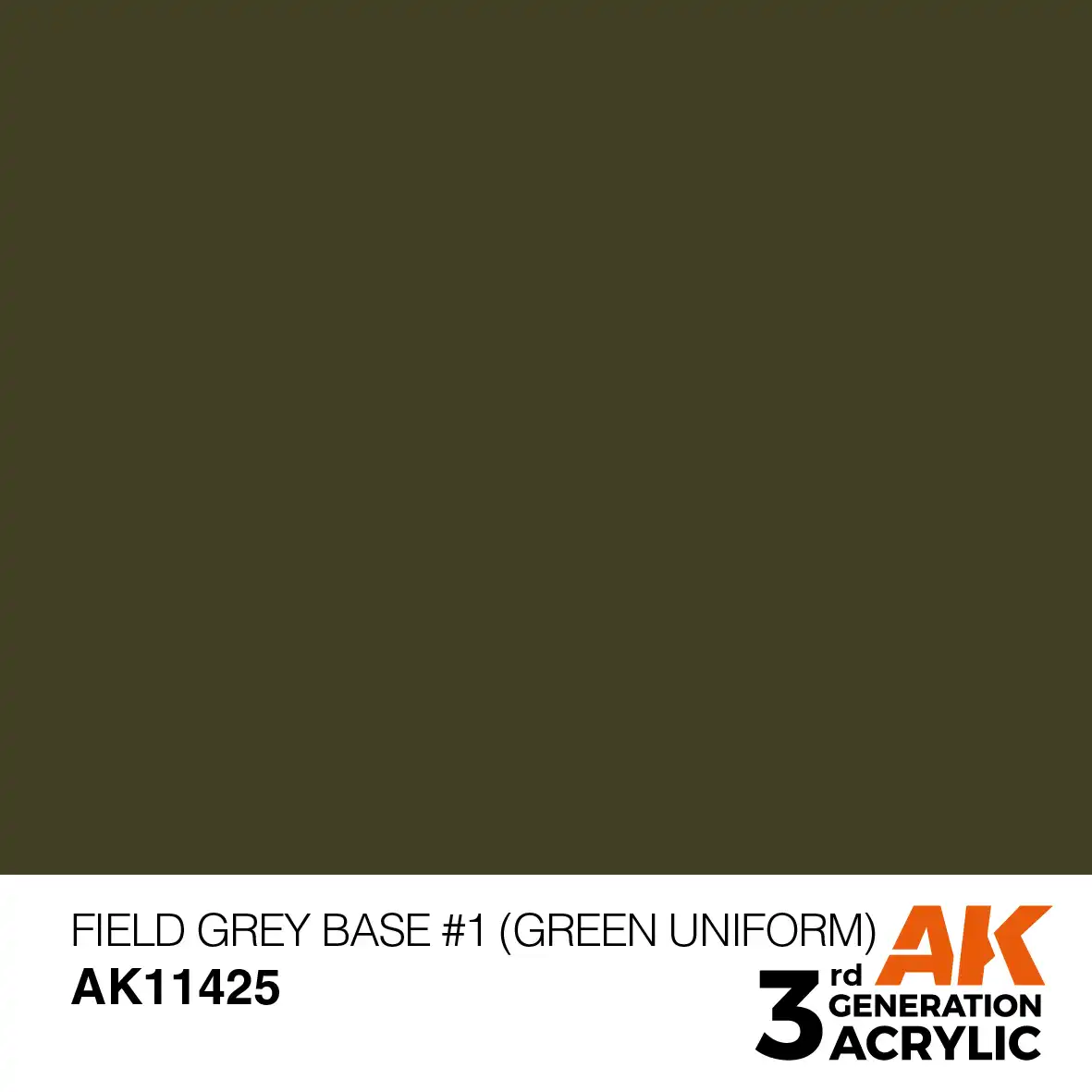 AK Interactive 11425, 17 ml. 3GEN Field Grey Base #1 (Green uniform) Figür boyası - Görsel 2