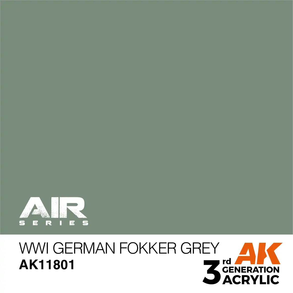 AK Interactive 11801, 17 ml. 3GEN WWI German Fokker Grey Aircraft maket boyası - Görsel 2