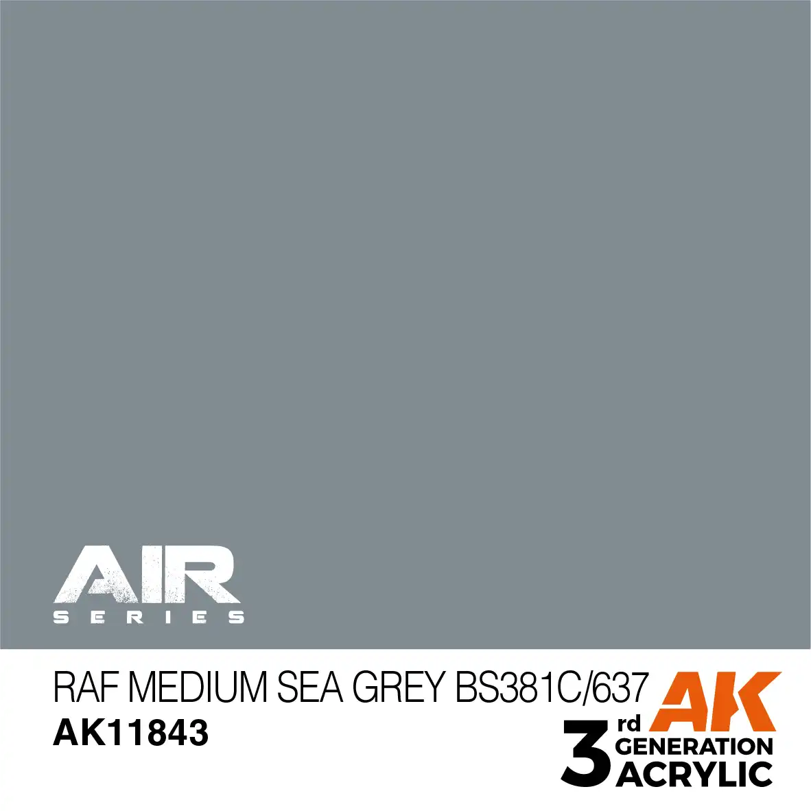 AK Interactive 11843, 17 ml. 3GEN RAF Medium Sea Grey BS381C/637 Aircraft maket boyası - Görsel 2
