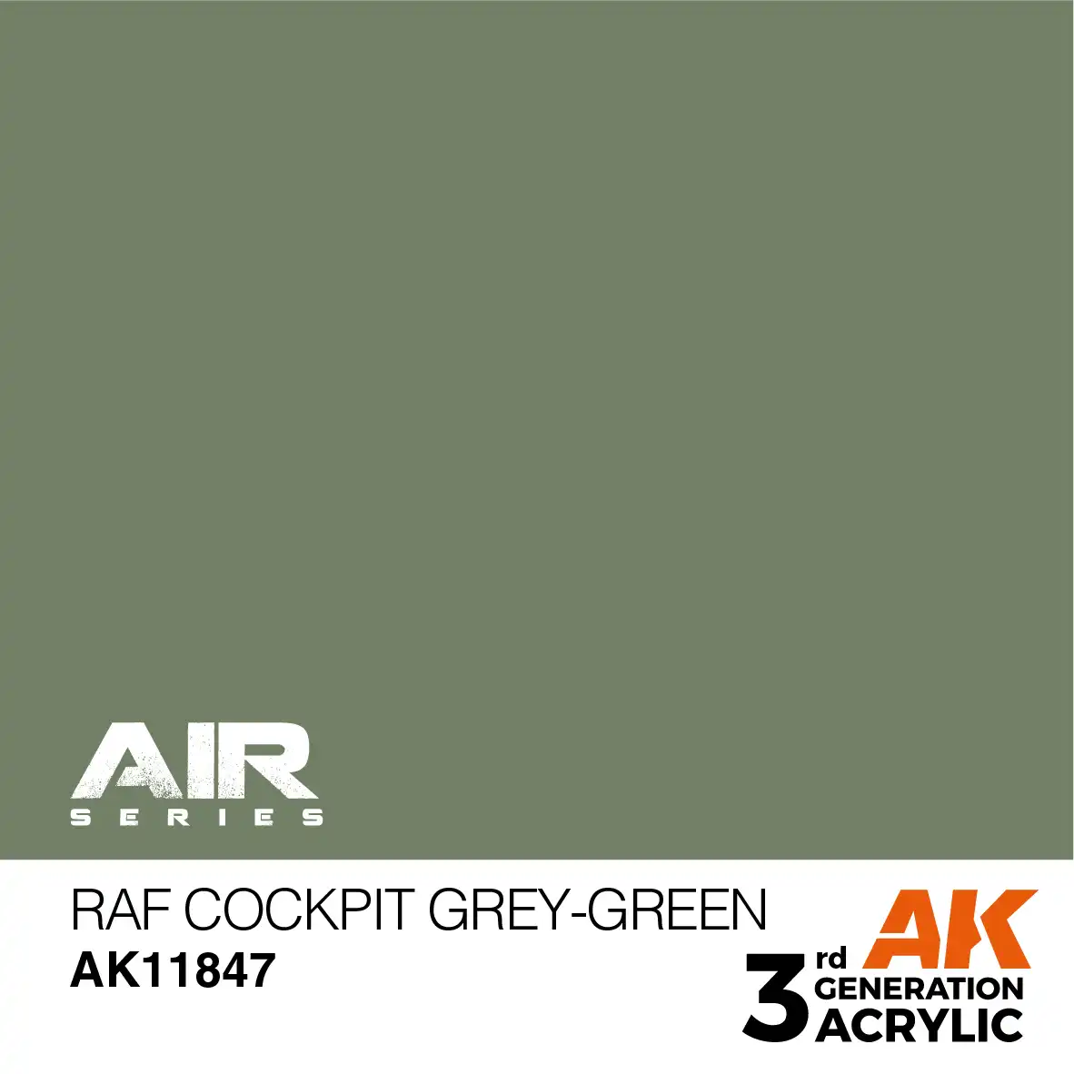 AK Interactive 11847, 17 ml. 3GEN RAF Cockpit Grey-Green Aircraft maket boyası - Görsel 2