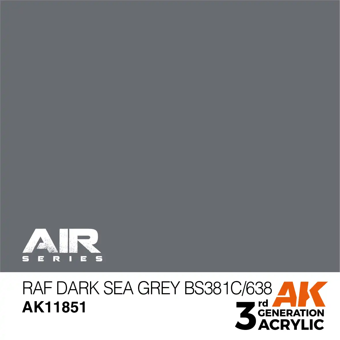 AK Interactive 11851, 17 ml. 3GEN RAF Dark Sea Grey BS381C/638 Aircraft maket boyası - Görsel 2