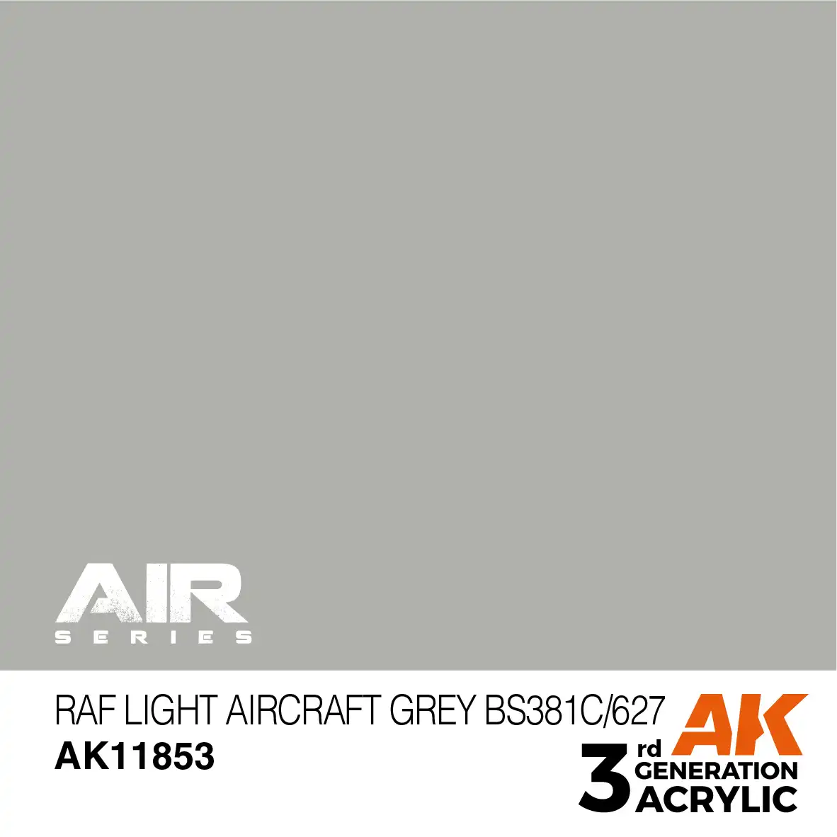 AK Interactive 11853, 17 ml. 3GEN RAF Light Aircraft Grey BS381C/627 Aircraft maket boyası - Görsel 2