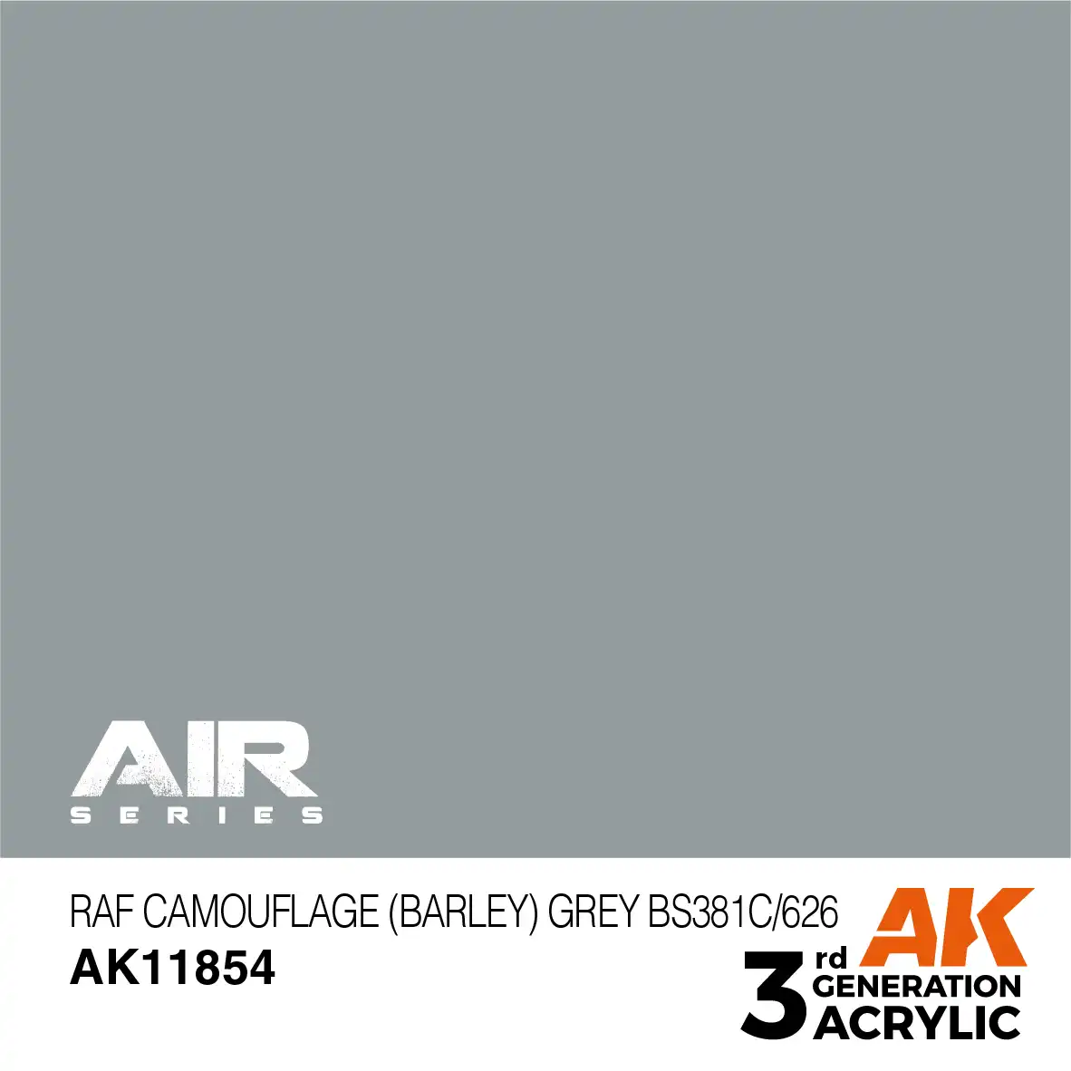 AK Interactive 11854, 17 ml. 3GEN RAF Camouflage (Barley) Grey BS381C/626 Aircraft maket boyası - Görsel 2