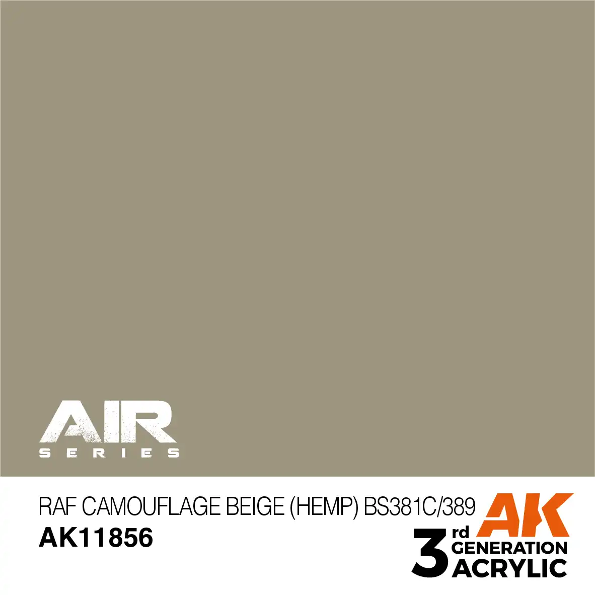 AK Interactive 11856, 17 ml. 3GEN RAF Camouflage Beige (Hemp) BS381C/389 Aircraft maket boyası - Görsel 2
