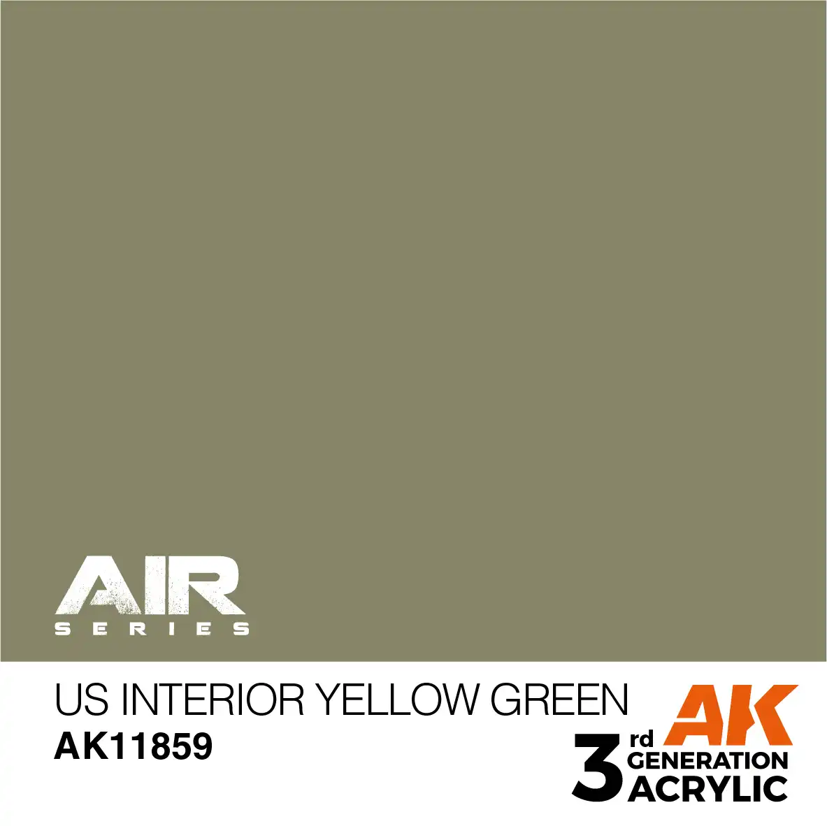 AK Interactive 11859, 17 ml. 3GEN US Interior Yellow Green Aircraft maket boyası - Görsel 2