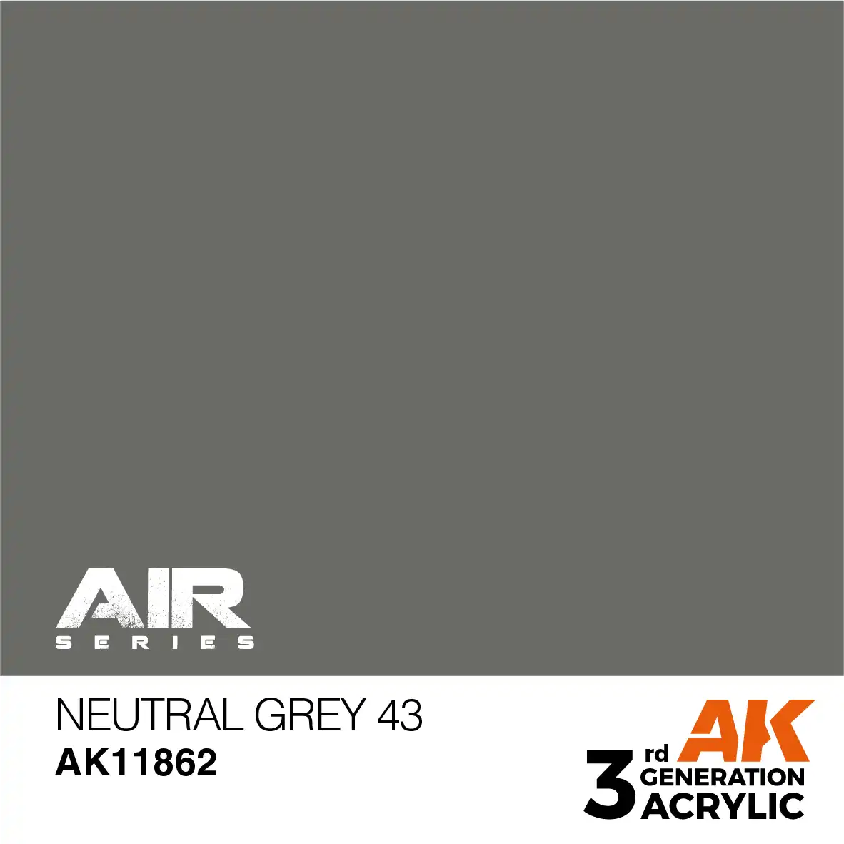 AK Interactive 11862, 17 ml. 3GEN Neutral Grey 43 Aircraft maket boyası - Görsel 2