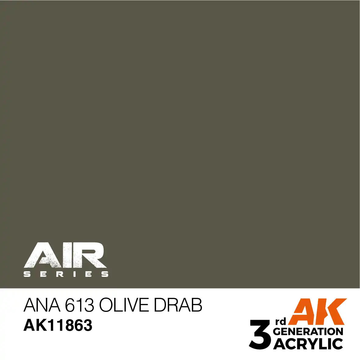 AK Interactive 11863, 17 ml. 3GEN ANA 613 Olive Drab Aircraft maket boyası - Görsel 2