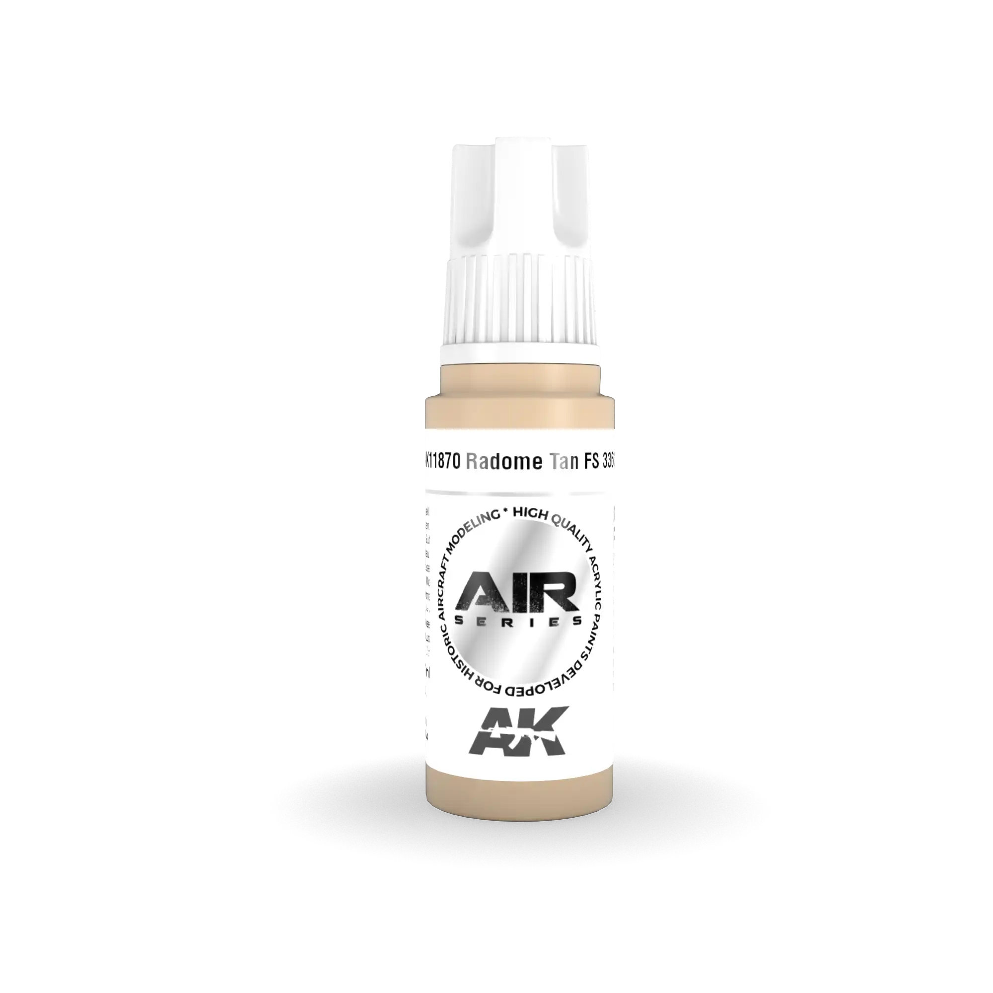 AK Interactive 11870, 17 ml. 3GEN Radome Tan FS 33613 Aircraft maket boyası