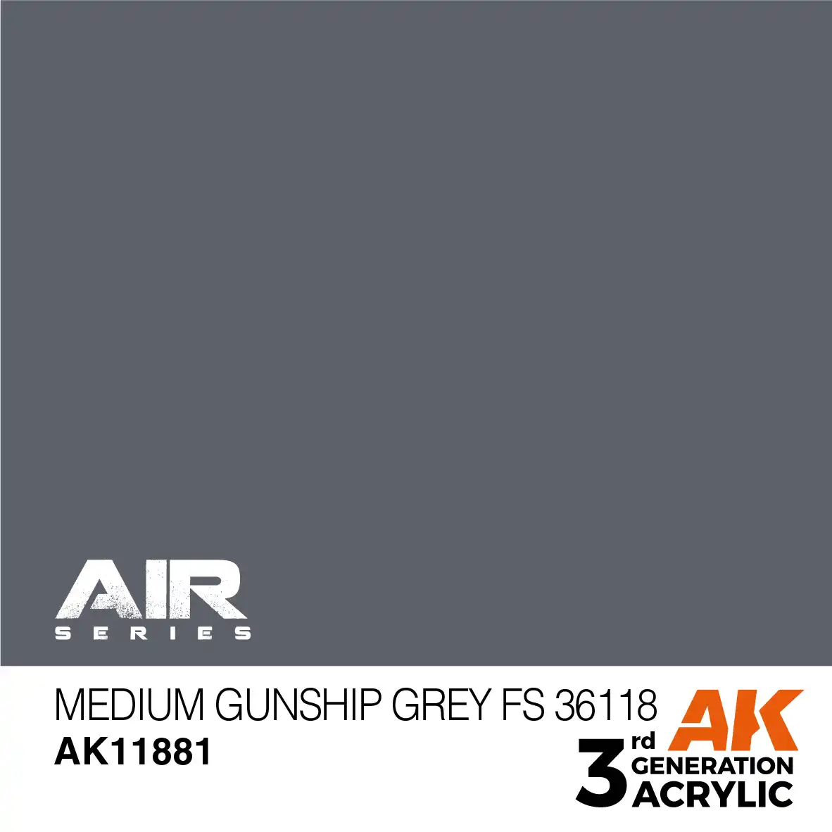 AK Interactive 11881, 17 ml. 3GEN Medium Gunship Grey FS 36118 Aircraft maket boyası - Görsel 2