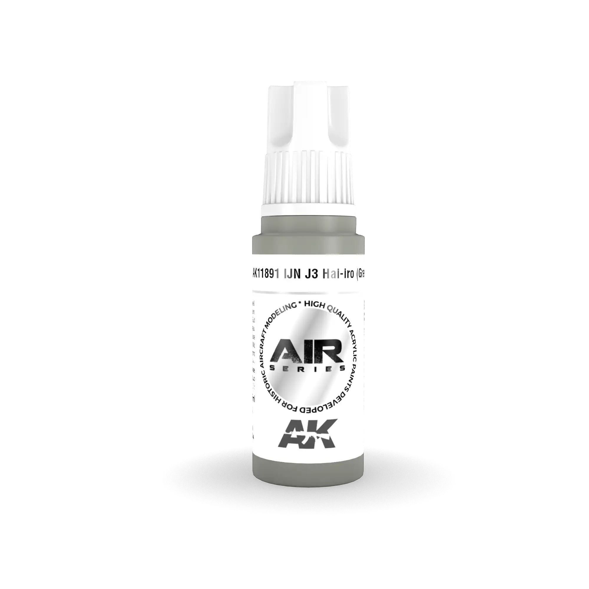 AK Interactive 11891, 17 ml. 3GEN IJN J3 Hai-iro (Grey) Aircraft maket boyası