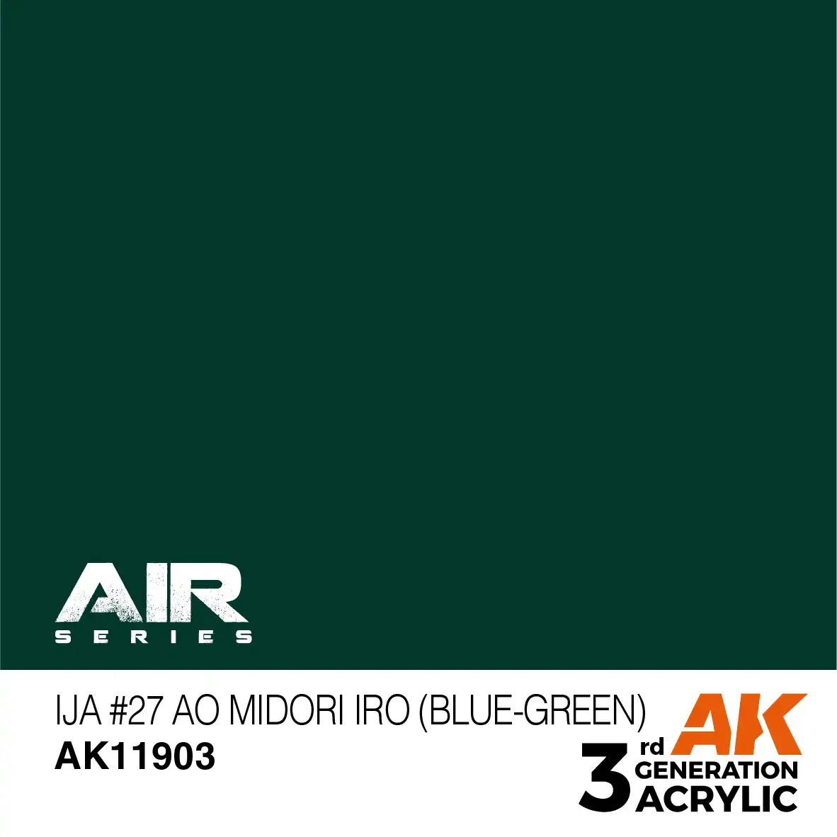 AK Interactive 11903, 17 ml. 3GEN IJA #27 Ao Midori iro (Blue-Green) Aircraft maket boyası - Görsel 2